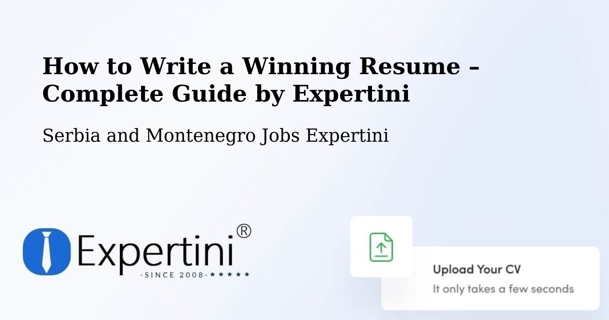Resume Writing Guide for Job Seekers – Rosemère - Rosemère, Serbia and Montenegro Jobs Expertini